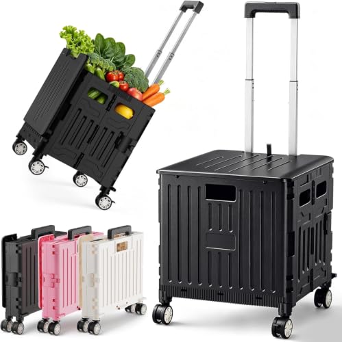 SUNALLY Folding Utility Cart with Lid Deal