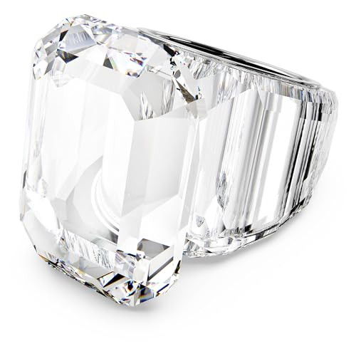 Swarovski Lucent cocktail ring, Octagon cut, Clear, size 8