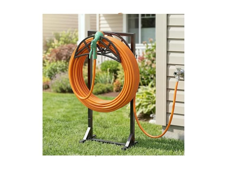 Heavy-Duty Metal Freestanding Garden Hose Holder (150-Ft Capacity) Deal