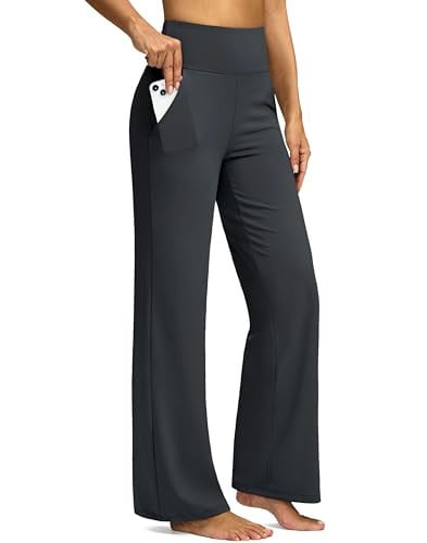 G Gradual Women's High Waist Stretch Wide Leg Yoga Pants with Pockets Deal