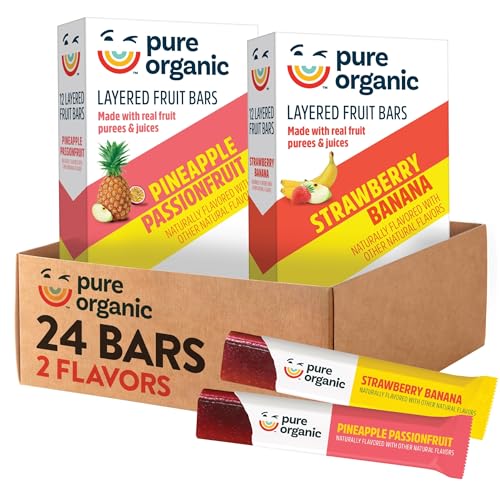 Pure Organic Layered Fruit Bars 2-Pack 12-Count (2-Flavor Variety)