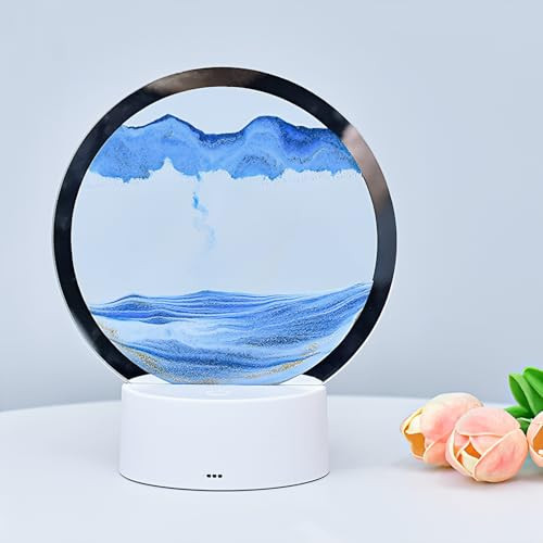 3D Moving Sand Art Lamp, Quicksand Night Light