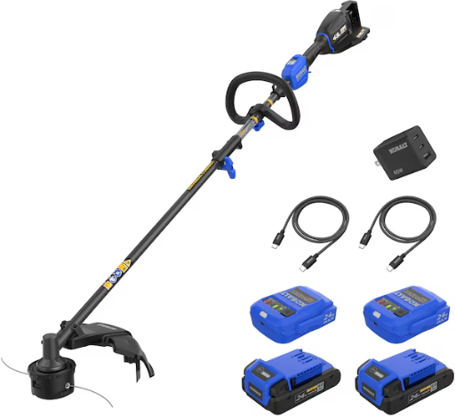 Kobalt 48V MAX 15-in Attachment Capable Battery String Trimmer Kit with (2) 3.0Ah Batteries Deal