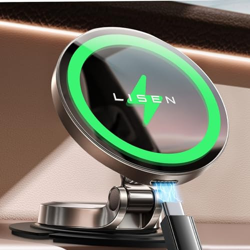 Lisen 15W Magsafe Car Charger Dash Mount