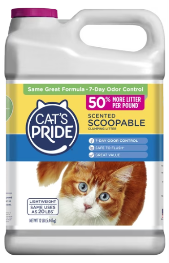 Cat's Pride Low Dust Scented Scoopable Cat Litter 12 lb Jug Deal