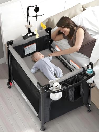 BIUSIKAN Portable Baby Bedside Sleeper Crib Bassinet 3-in-1 Deal