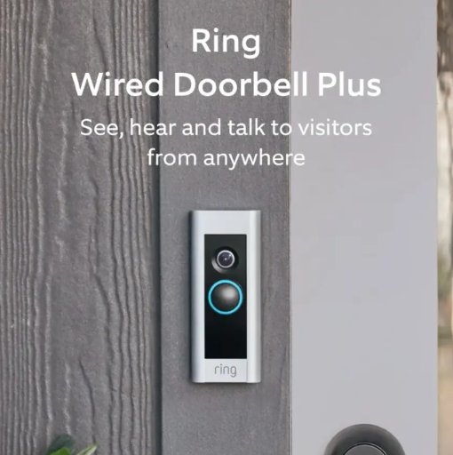 Ring Wired Doorbell Plus Smart Wi-Fi Video Doorbell - Satin Nickel
