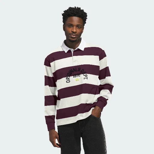 Adidas Men's Originals Dept. Striped LS Polo Shirt