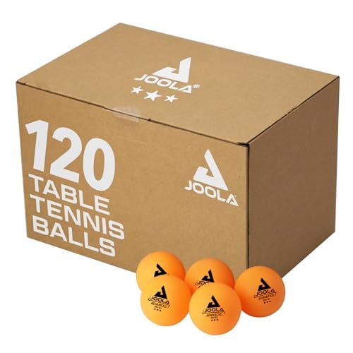 JOOLA Training 3-Star 40mm Table Tennis Balls (Orange) 120-Count