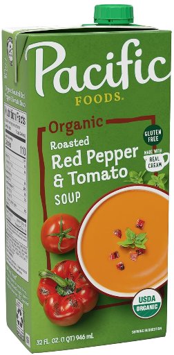 9-Pack Pacific Foods Organic Roasted Red Pepper & Tomato Soup 32-Oz