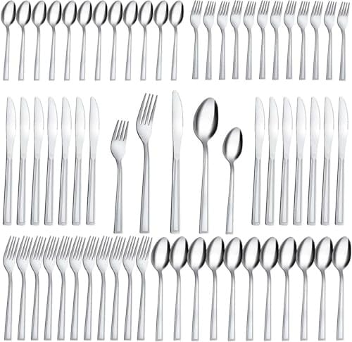 Hunnycook 60-Piece Stainless Steel Silverware Set for 12 Deal