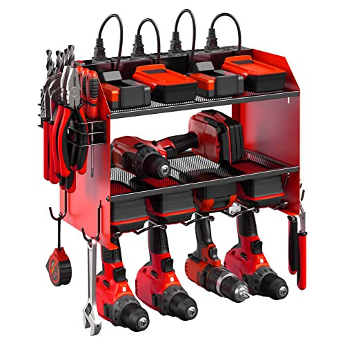 Modular Power Tool Organizer with Charging Station