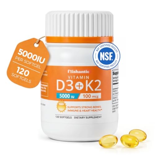Frishantic Vitamin D3 K2 5000IU 120 Softgels Deal