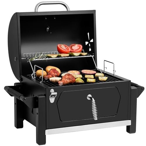 Royal Gourmet Portable Charcoal Grill w/ Warming Rack (CD1519, 303 Sq. In)