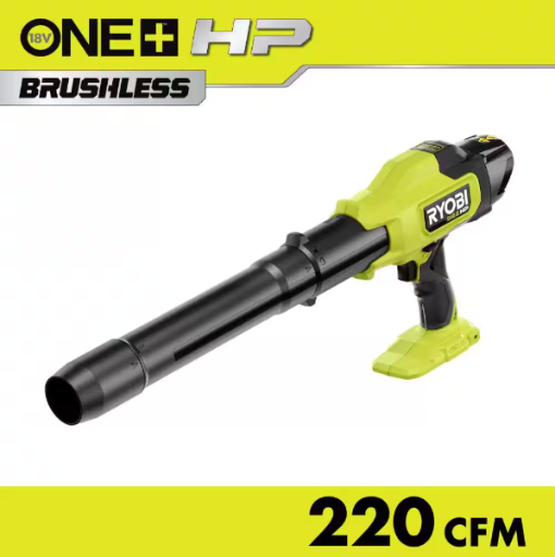 RYOBI ONE+ HP 18V Brushless Cordless 220 CFM Compact Leaf Blower (Tool-Only)