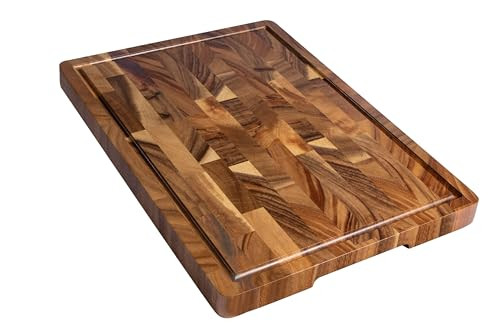 Walnut Wood Cutting Board W/Jiuce Groove, 16" x 12" x 0.8"