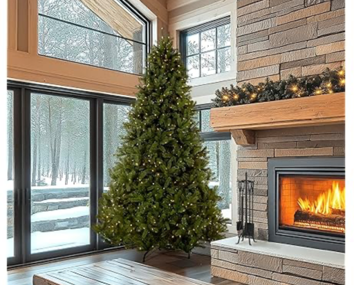 National Tree Company 9' Pre-Lit Downswept Douglas Fir Artificial Christmas Tree Deal