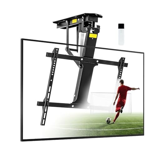 TOPSKY Electric Ceiling TV Mount with Remote