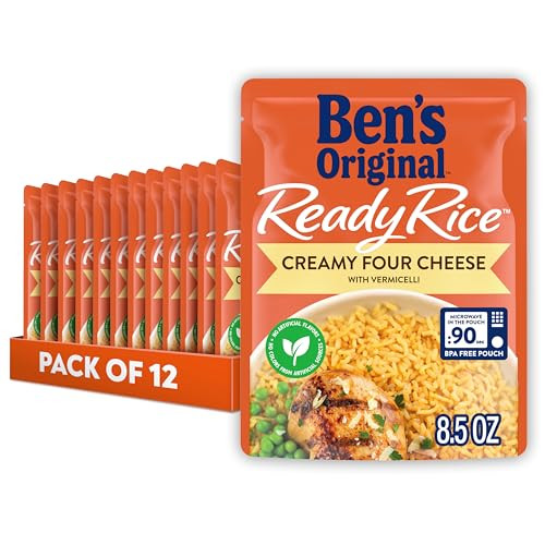 BEN'S ORIGINAL Ready Rice (Creamy Four Cheese) 12-Pack 8.5-Oz