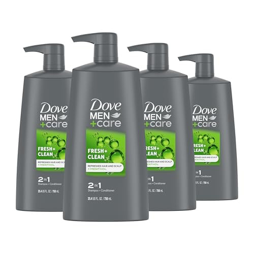 DOVE MEN + CARE 2-in-1 Shampoo and Conditioner Fresh and Clean 4-Pack