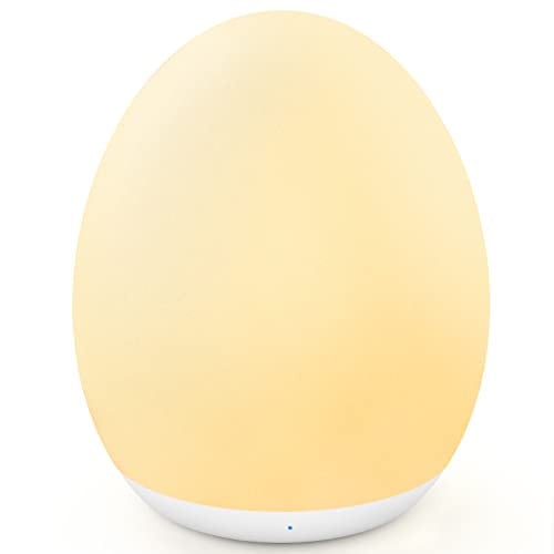 MediAcous Rechargeable Egg Night Light w/ 7-Colors Mode & Touch Control