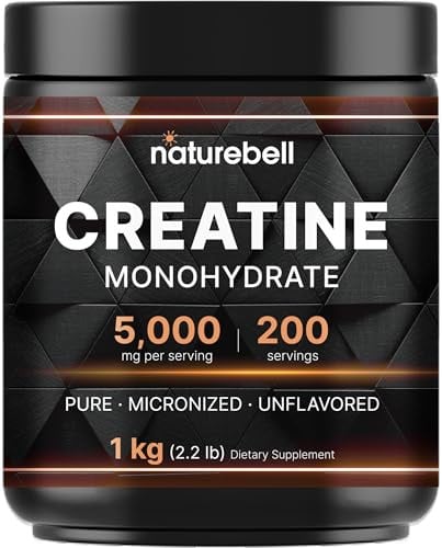 NatureBell 1000g Creatine Monohydrate Powder (Unflavored, 200 Servings) Deal