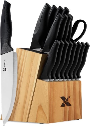 19 Pieces Kitchen Knife Set High Carbon German Stainless Steel Deal