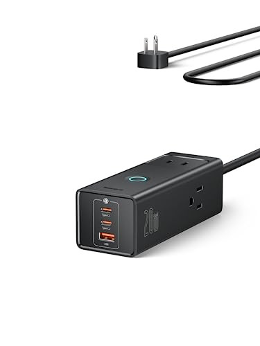 Baseus Power Strip 1200J Surge Protector w/ 3x USB 20W PD & 3x AC Outlets