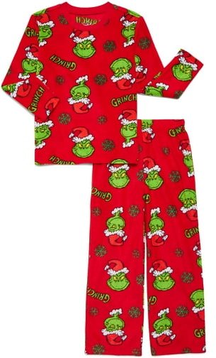 How The Grinch Stole Christmas Boys Long Sleeve and Pant Pajama Set 2-Piece