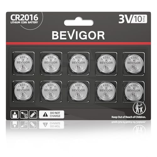 BEVIGOR CR2016 Lithium 3V Coin Battery 10-Pack Deal