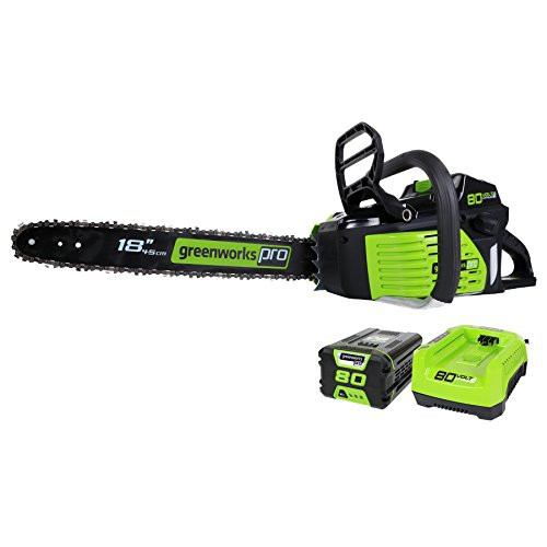 Greenworks 80V 18" Cordless Chainsaw w/ 2Ah Battery & Charger