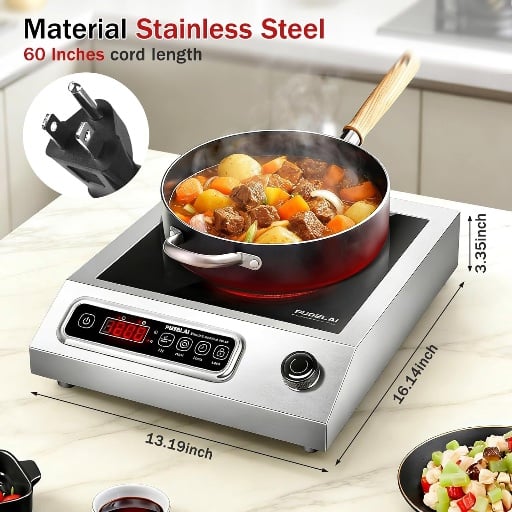 1800W Electric Hot Plate Commercial Grade Induction Cooktop Deal