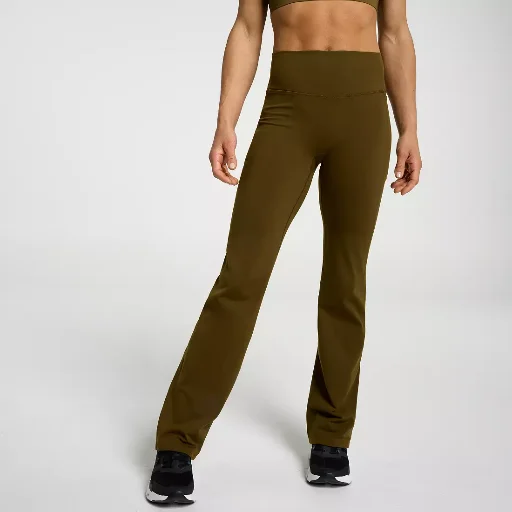 CALIA Women's Essential Straight Leg Pant Dark Khaki Olive