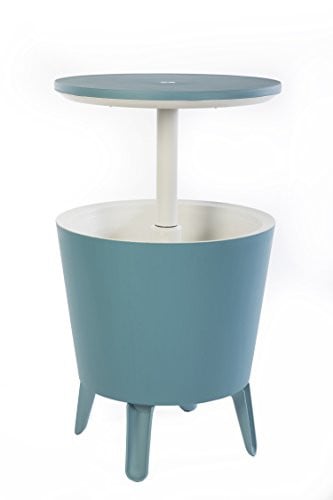 Keter Modern Cool Bar Outdoor Patio Table & Cooler in Teal