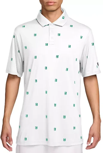 Nike Men's Par Dri-FIT Icon Golf Polo (White/Malachite) Deal