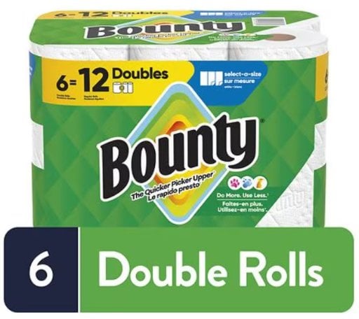 Bounty Select-A-Size Paper Towels, Double Rolls, 6-Pack