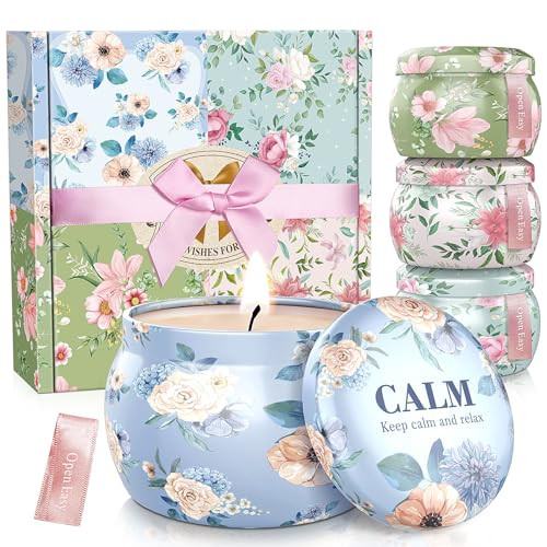 BlissfulOasis Scented Candles Set - 4 Pack