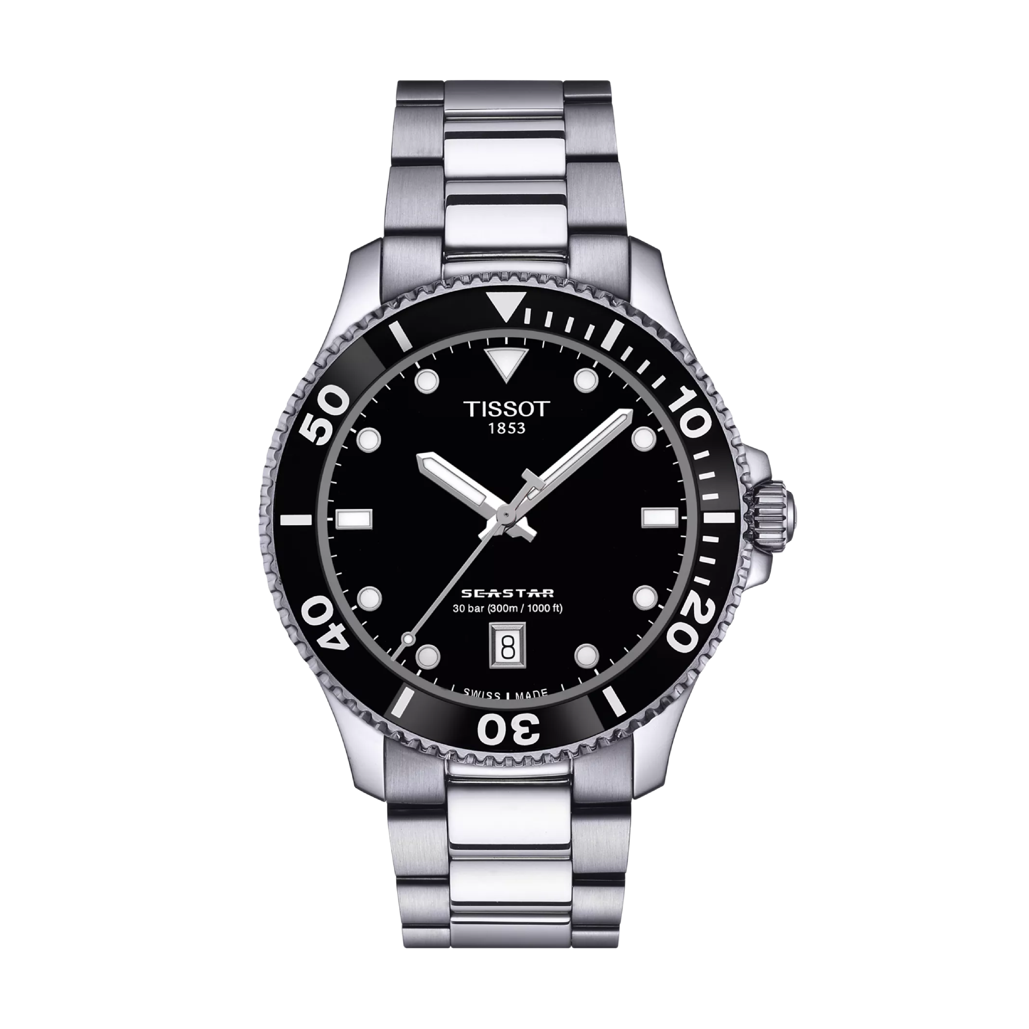 Tissot Seastar 1000 40mm Watch (Black Dial)
