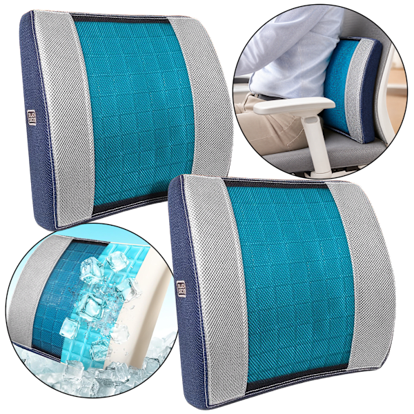 BLACK+DECKER Gel Lumbar Cushions with Cooling Gel 2-Pack