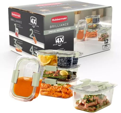 Rubbermaid Brilliance Food Storage Container Set 12-Piece