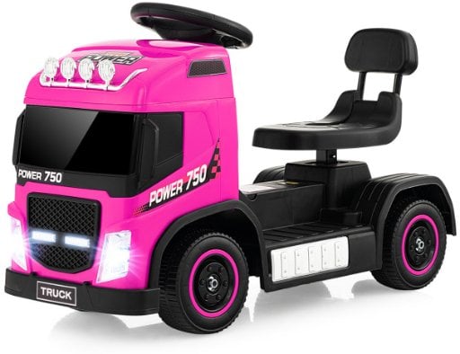 6V Kids Electric Ride-on Toy Truck with Height Adjustable Seat - Pink Deal