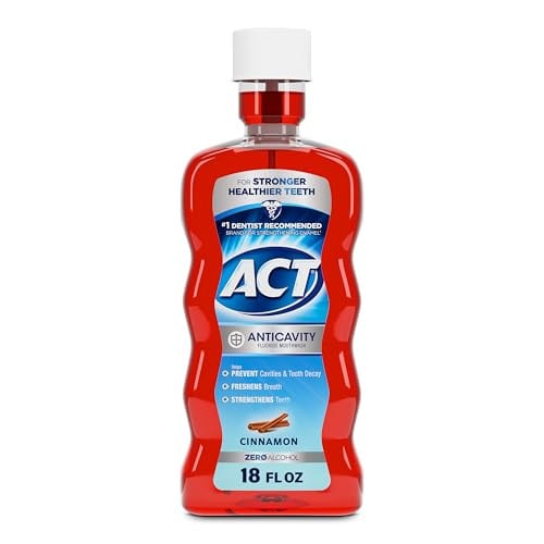 18-Oz ACT Anticavity Zero Alcohol Fluoride Mouthwash (Cinnamon) Deal