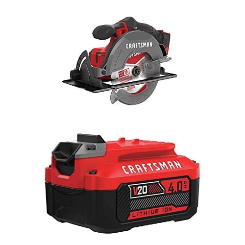 CRAFTSMAN V20 6-1/2-Inch Cordless Circular Saw with 4.0-Amp Hour Lithium Ion Battery Deal