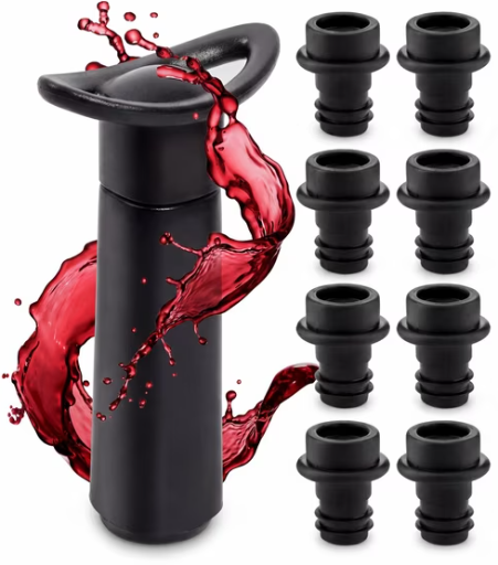 Wine Saver Vacuum Pump with 8 Stoppers Deal