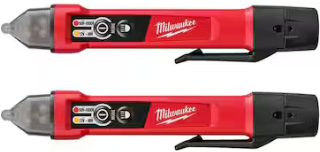 Milwaukee Dual Range Non Contact Voltage Detector with LED 12-1000V AC 2-Pack