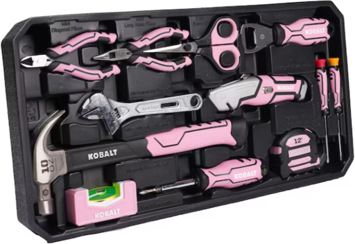 Kobalt 20-Piece Pink Household Tool Set with Hard Case