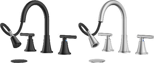 Hurran 8" Widespread Bathroom Faucet with Pull-Out Sprayer Deal