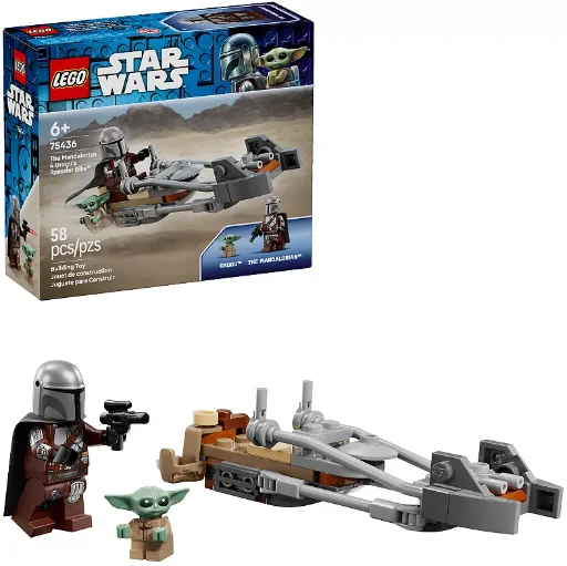LEGO Star Wars The Mandalorian & Grogu's Speeder Bike 75436 Building Kit (58 Pieces)