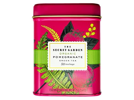The Secret Garden Organic Pomegranate Green Tea Bags 50-Count