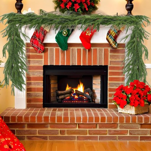 9FT Real Touch Winter Pine Cedar Garlands